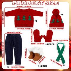 Bencailor 18-inch doll vest with retro design for charming Christmas storytelling