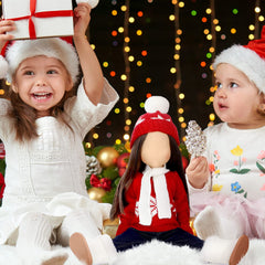 Bencailor Christmas red and white pattern enhances doll styling