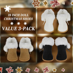 Bencailor fur-lined doll boots close-up, cozy warmth for playtime
