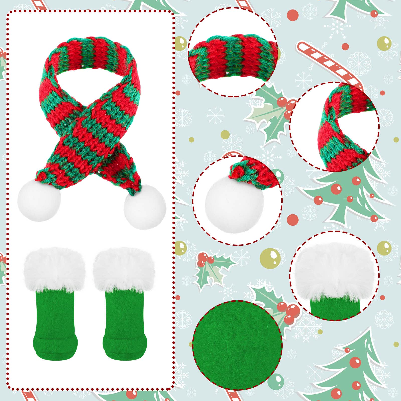 Bencailor snow boots close-up with durable sole for 11.5-inch dolls