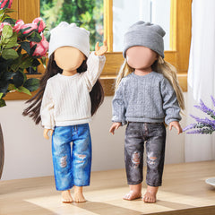 Bencailor 18-inch doll pants and sweater for versatile styling