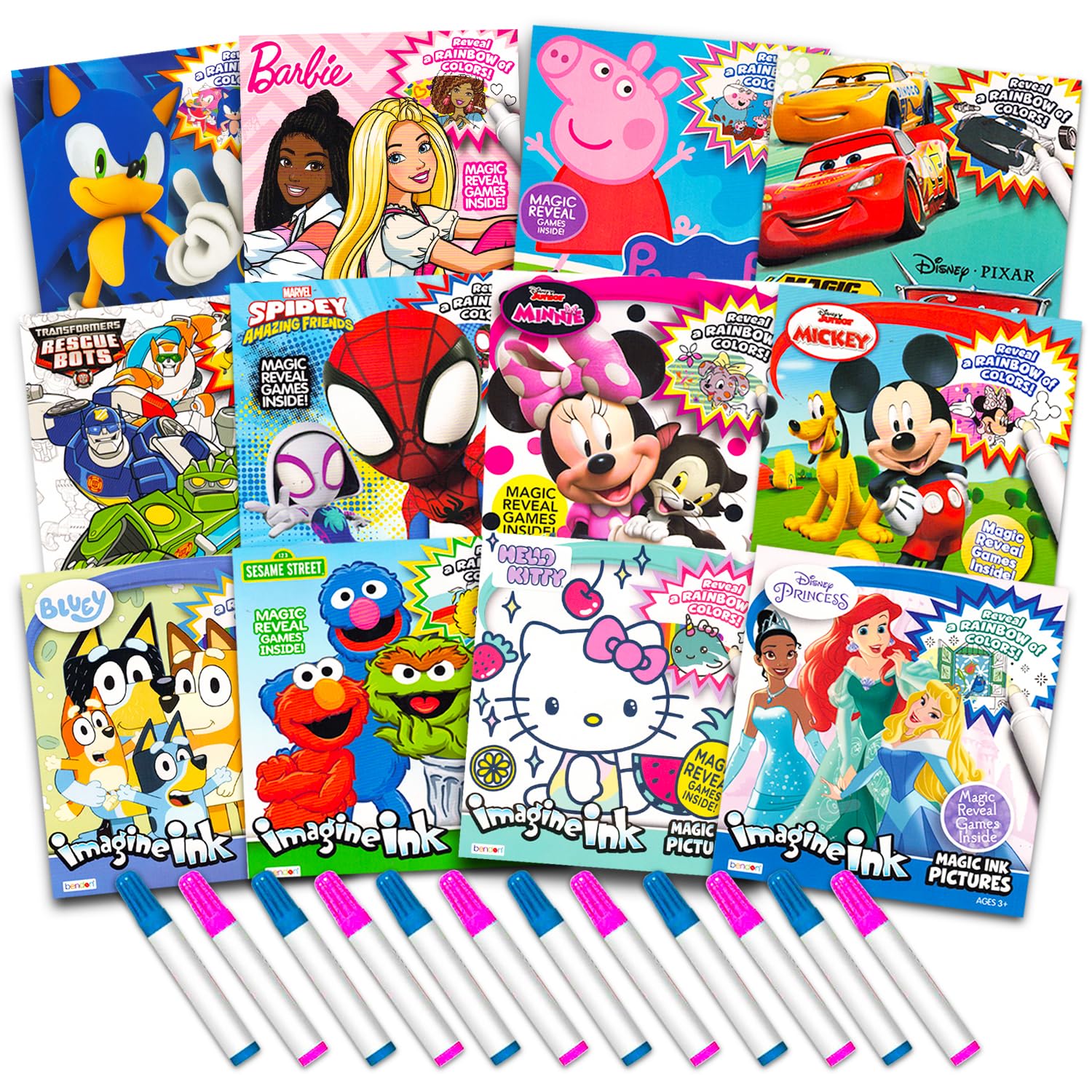 Bendon Sonic the Hedgehog Imagine Ink book for mess-free coloring on the go