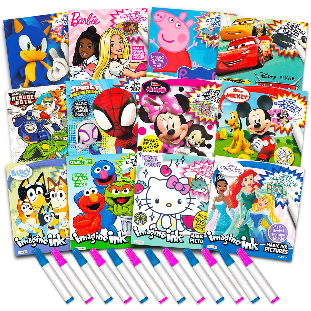 Bendon Sonic the Hedgehog Imagine Ink book for mess-free coloring on the go