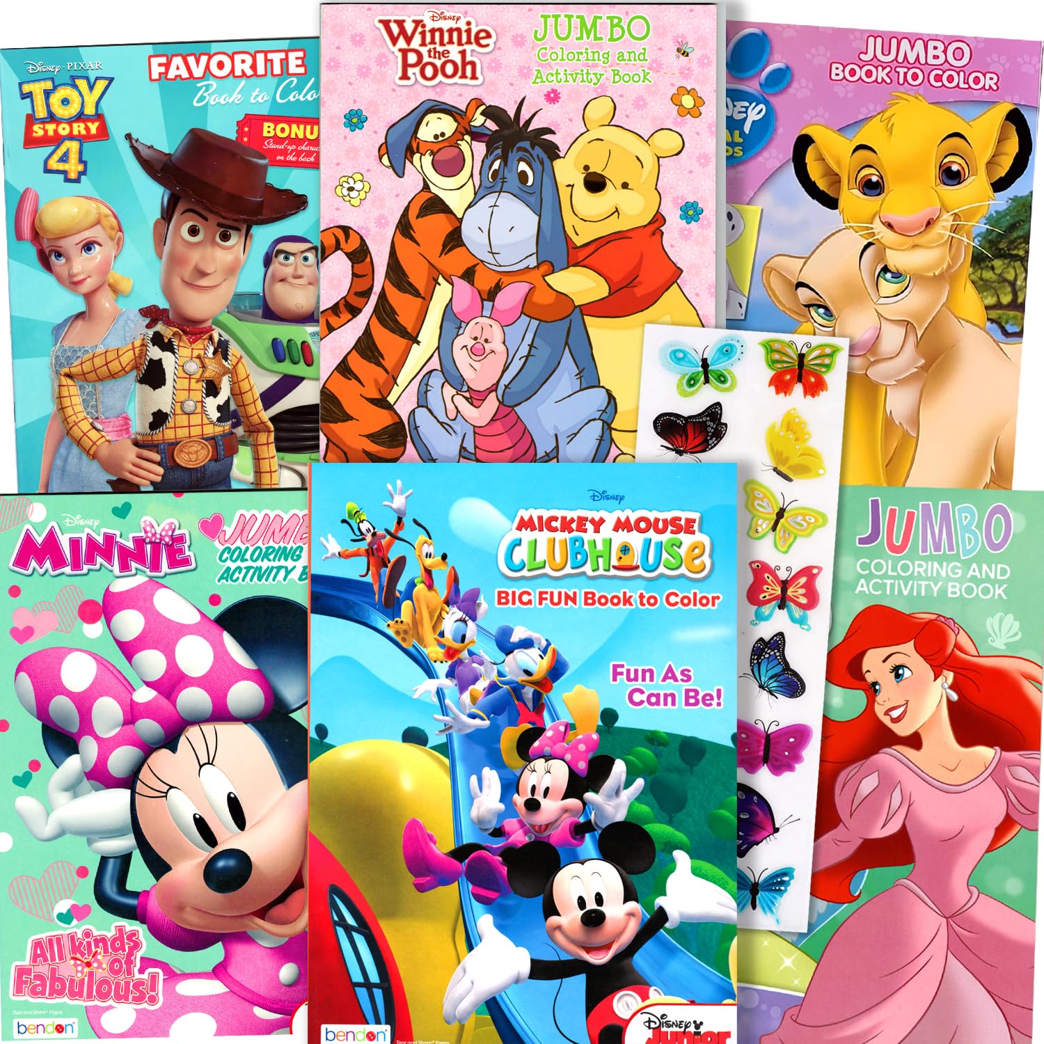 Bendon Disney Classics Bundle cover with vibrant characters for kids' coloring fun.