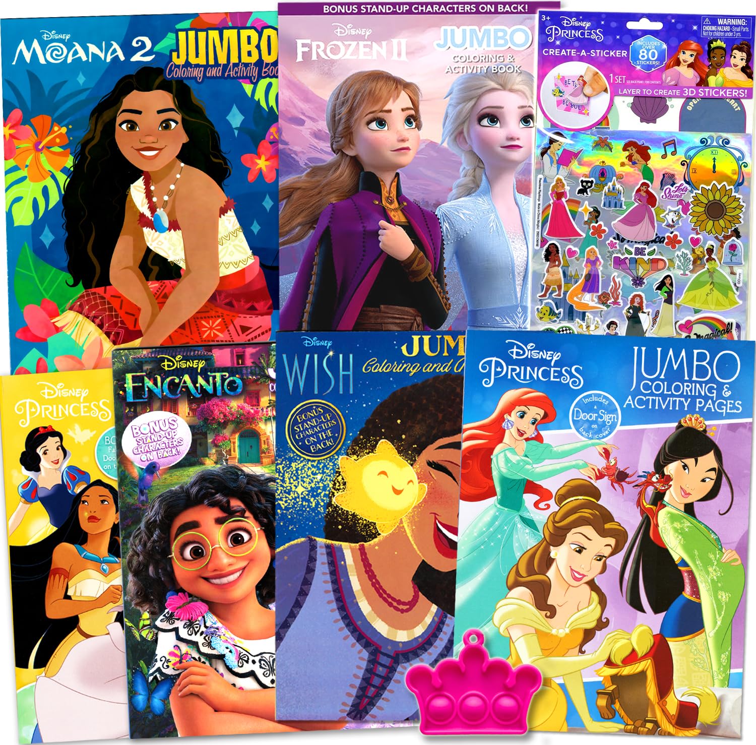 Bendon Disney Princess character lineup includes Frozen, Encanto, Moana, and more.