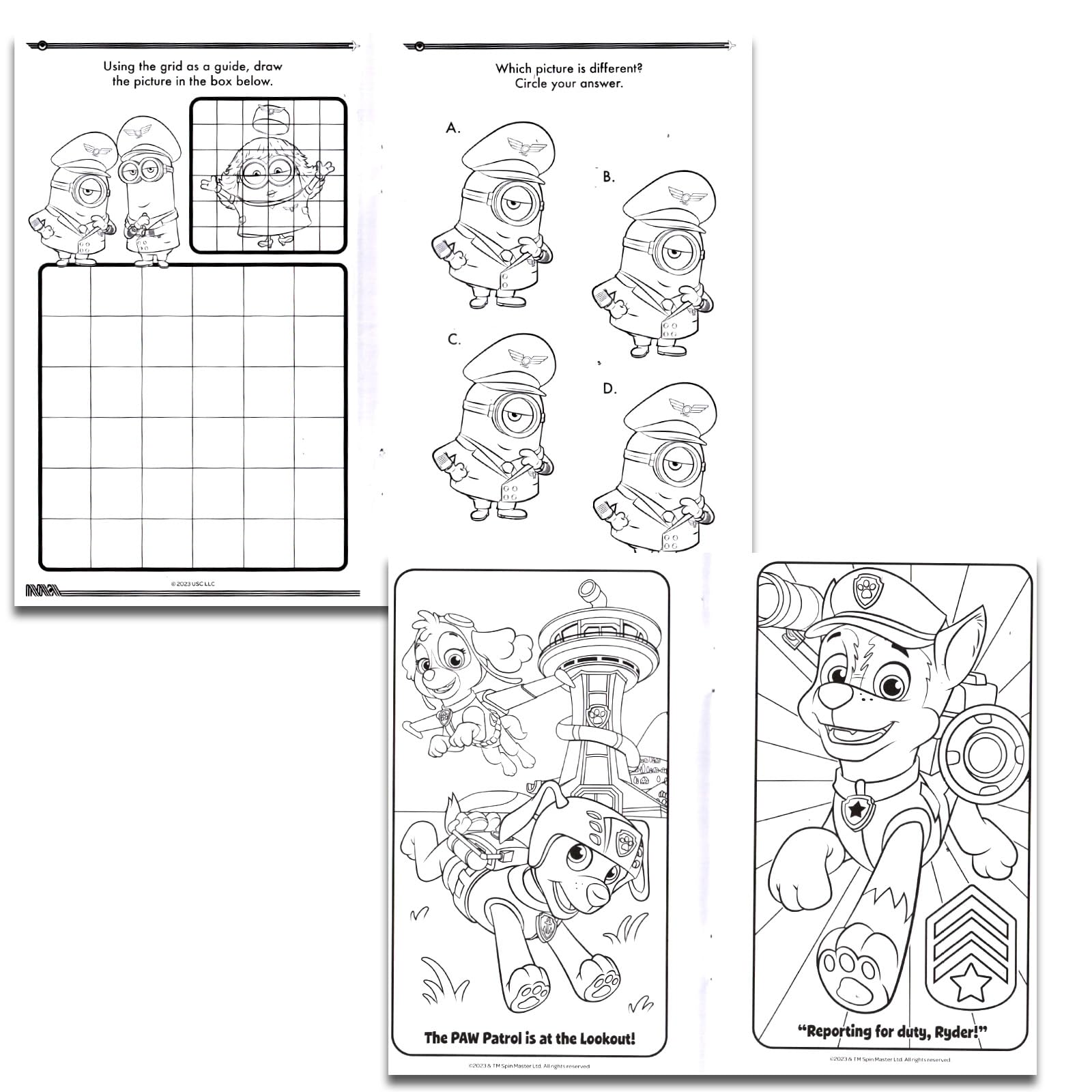 Bendon 24-pack mini coloring books featuring a character collection for kids