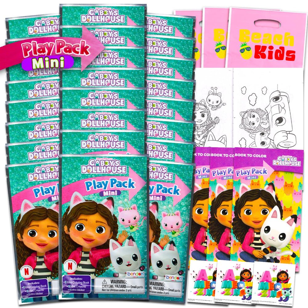 Bendon Gabby's Dollhouse mini party favors pack opened for quick party setup.