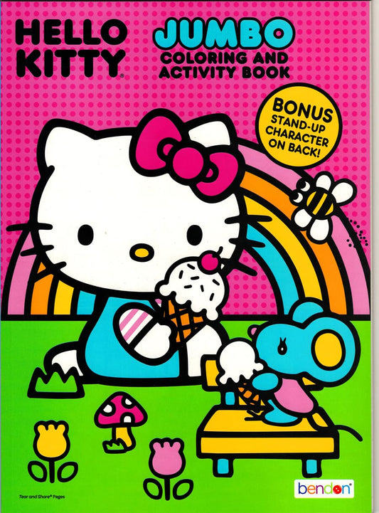 Bendon Hello Kitty coloring book open pages inspiring imagination and motor skills