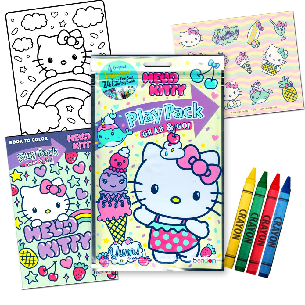 Bendon Hello Kitty grab and go pack for travel-friendly coloring fun