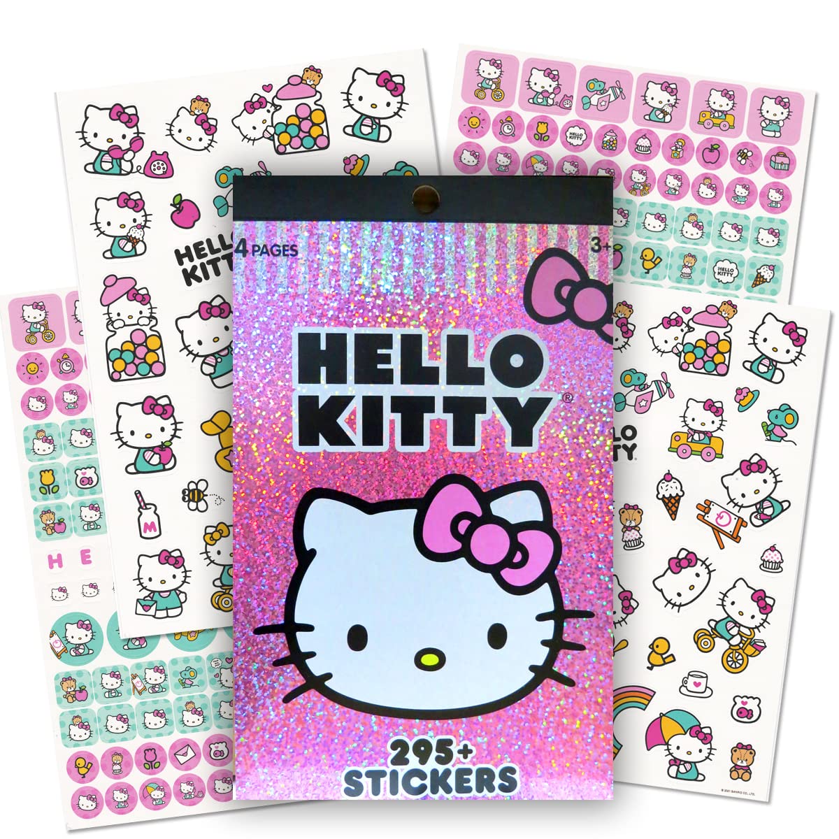 Bendon Hello Kitty sticker pad display with hundreds of stickers for decoration