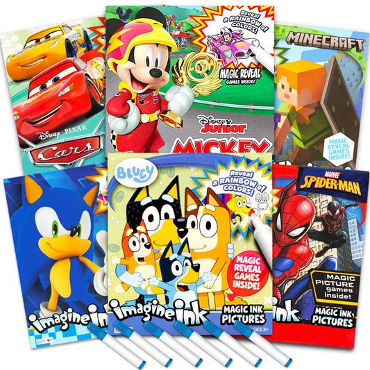 Bendon Imagine Ink Sonic coloring book with no mess pages for kids