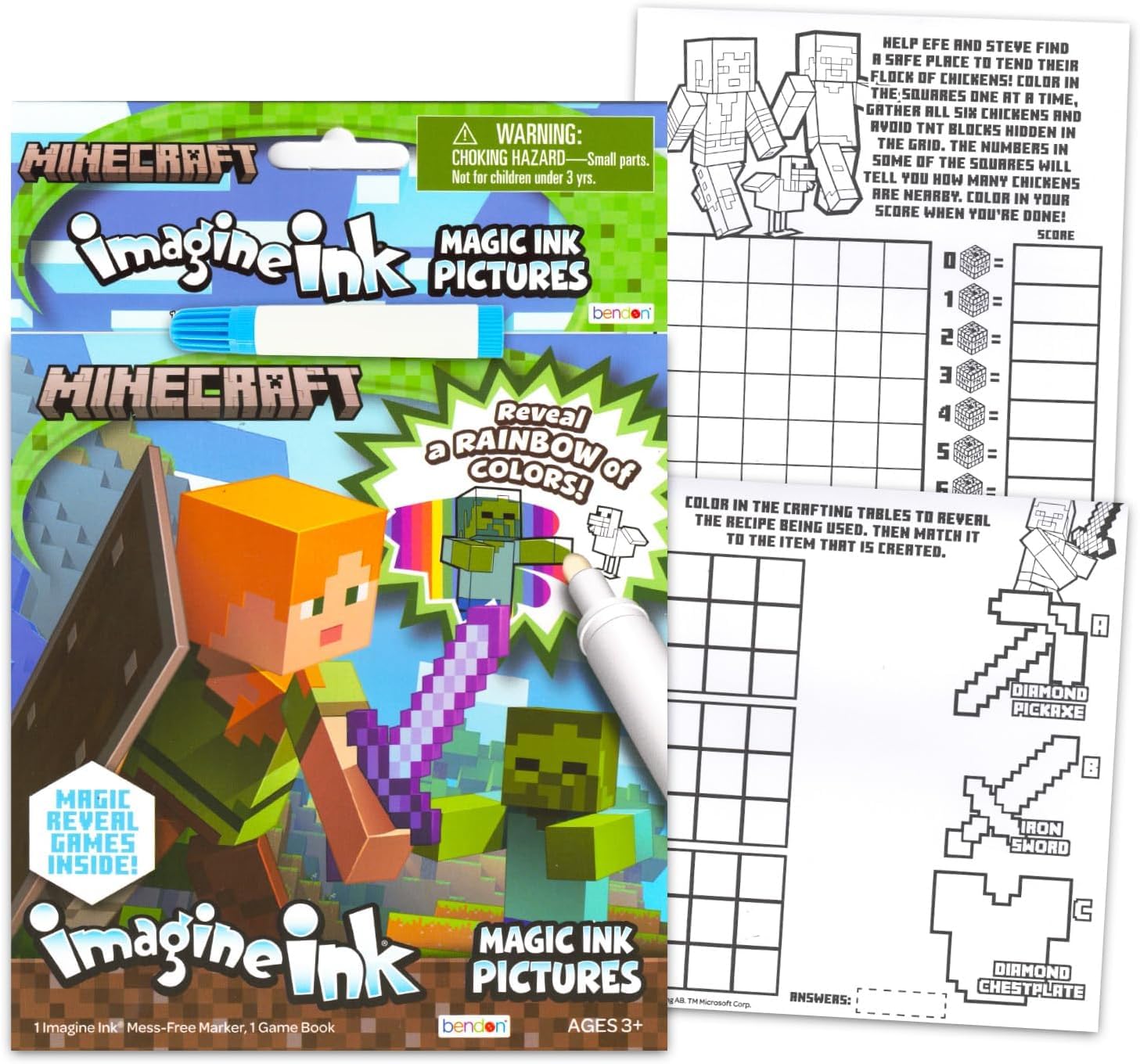 Bendon Imagine Ink Spidey coloring book for mess-free coloring adventures