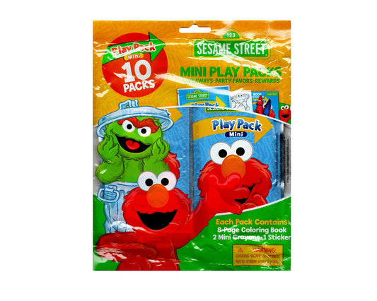 Bendon Sesame Street mini coloring book included for kids' coloring fun.