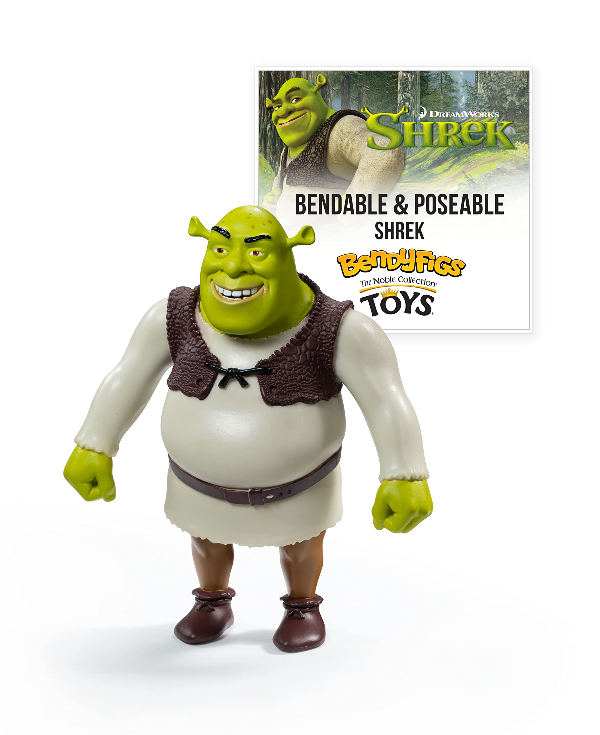 BendyFigs Shrek figure 6-inch ready for display on a shelf.