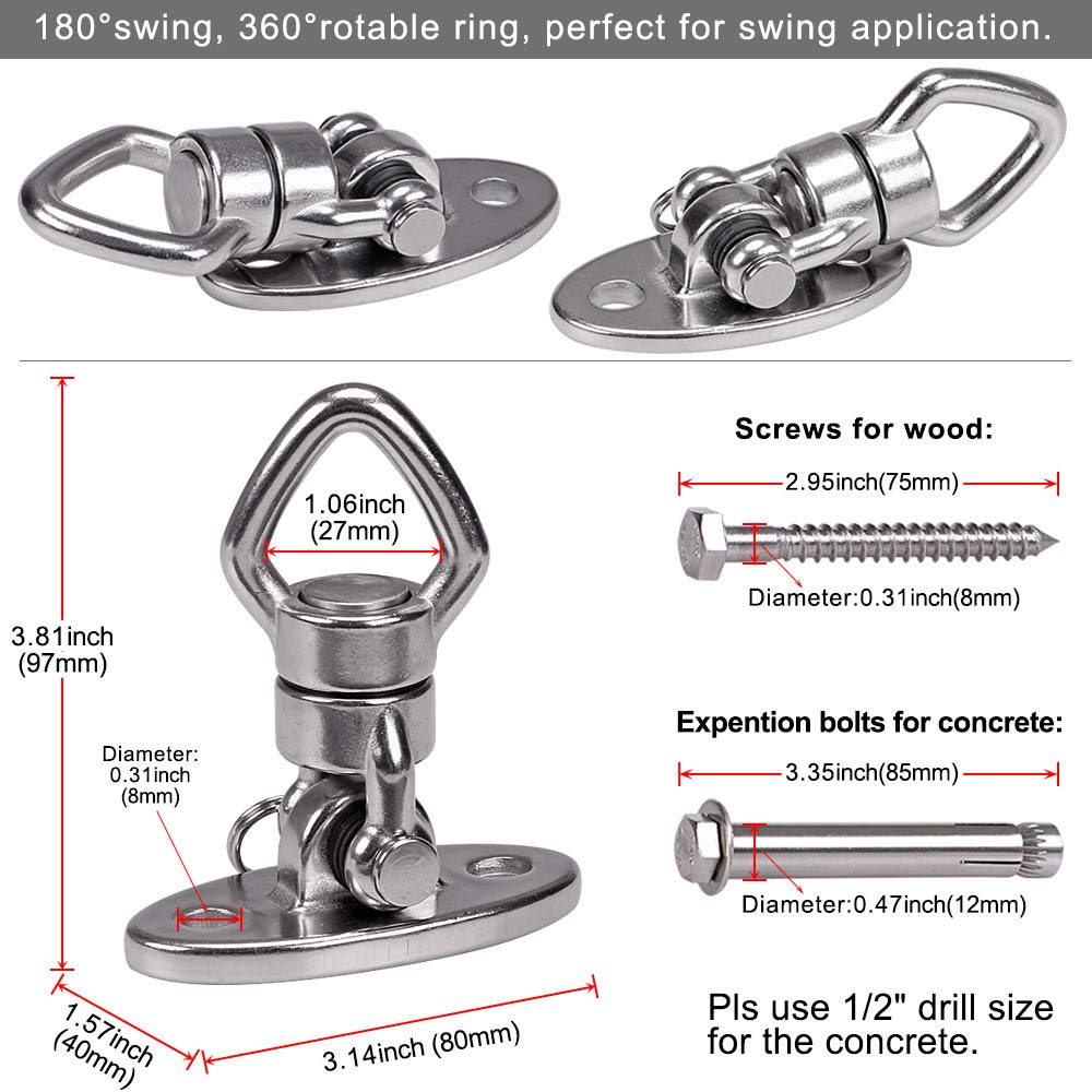 BeneLabel swing hanger supports up to 800lb capacity for sturdy use