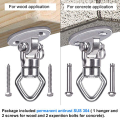BeneLabel swing hanger includes hardware for quick mounting and setup