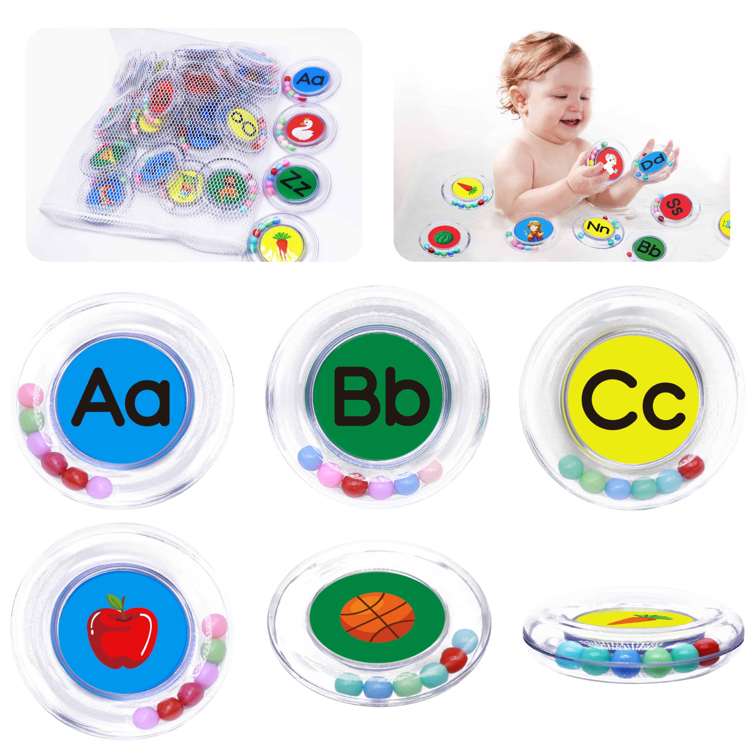 BeneSesqui letters floating bath toy promotes alphabet learning during bath time