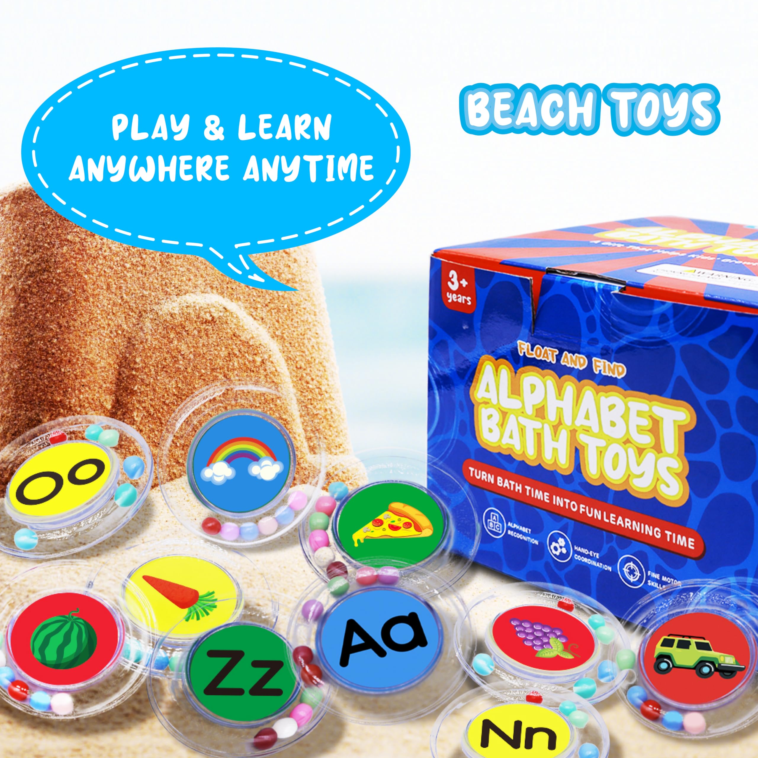 BeneSesqui letters with pictures on back aid quick recognition during play