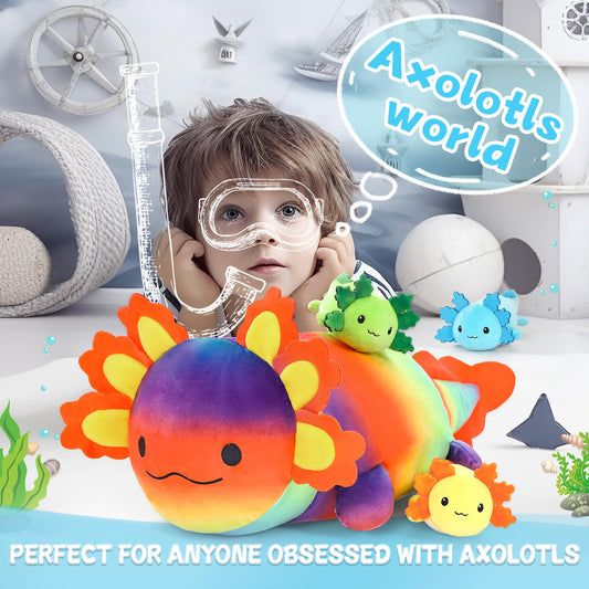 BENINY axolotl plush baby in tummy 1 removable for easy cleaning