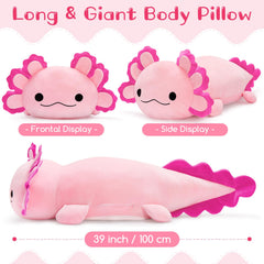 BENINY giant pink axolotl design stands out as a soft room accent.