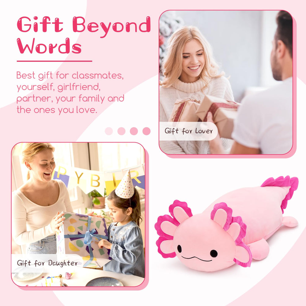 BENINY axolotl plush is kid-friendly, perfect for playrooms and bedrooms.