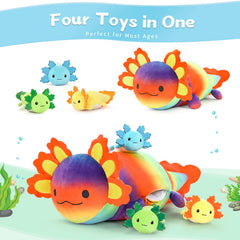 BENINY axolotl plush in kids' room decor, playful cuddly accent