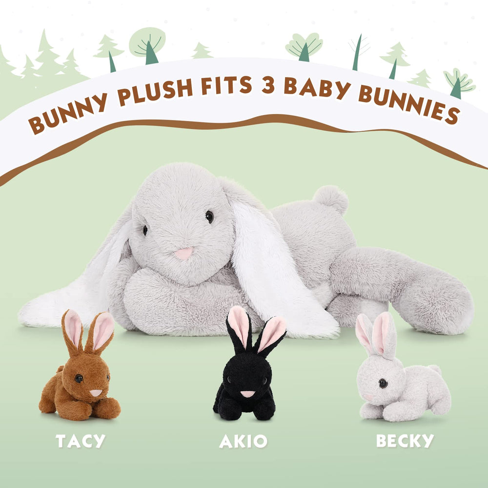 BENINY bunny family soft plush scene for family playtime