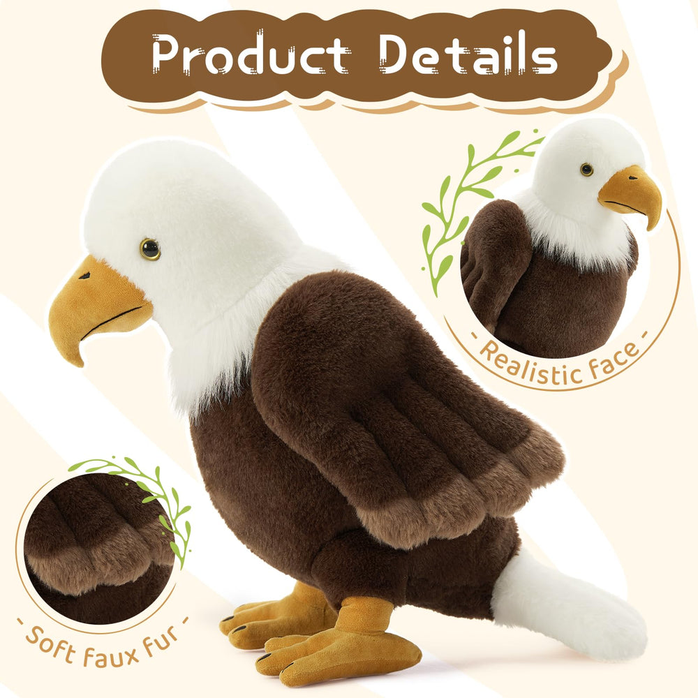 BENINY Mommy Eagle Plush back pouch with baby eagles for storytelling adventures.
