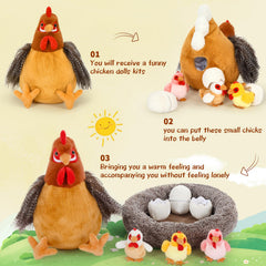 BENINY eggshells plush chicks for storytelling and cooperative play