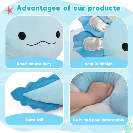 Beniny giant axolotl plush 39-inch side view inspires imaginative play