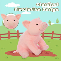 BENINY Giant Pink Pig plush in gift-ready scene, perfect for celebrations