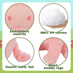 BENINY Giant Pink Pig plush adds nursery decor appeal with playful charm
