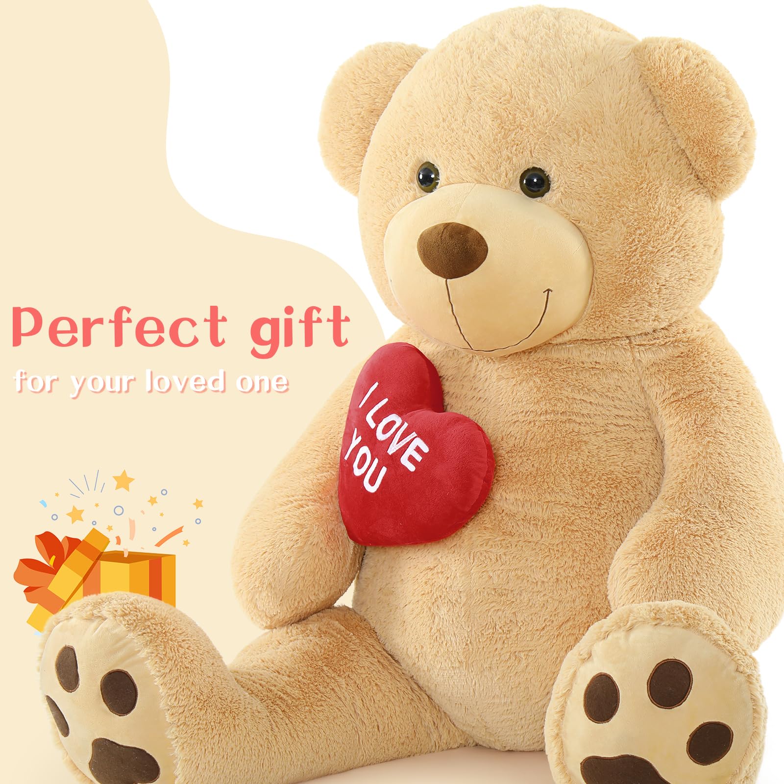 Beniny teddy bear heart embroidery with I love you detail.