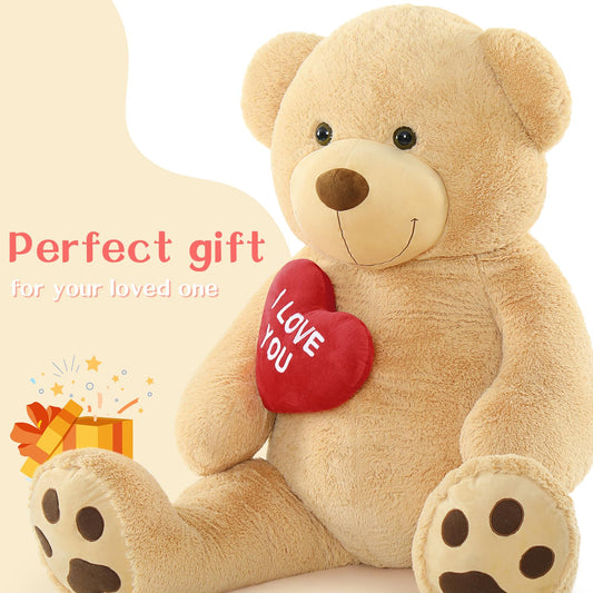 Beniny teddy bear heart embroidery with I love you detail.