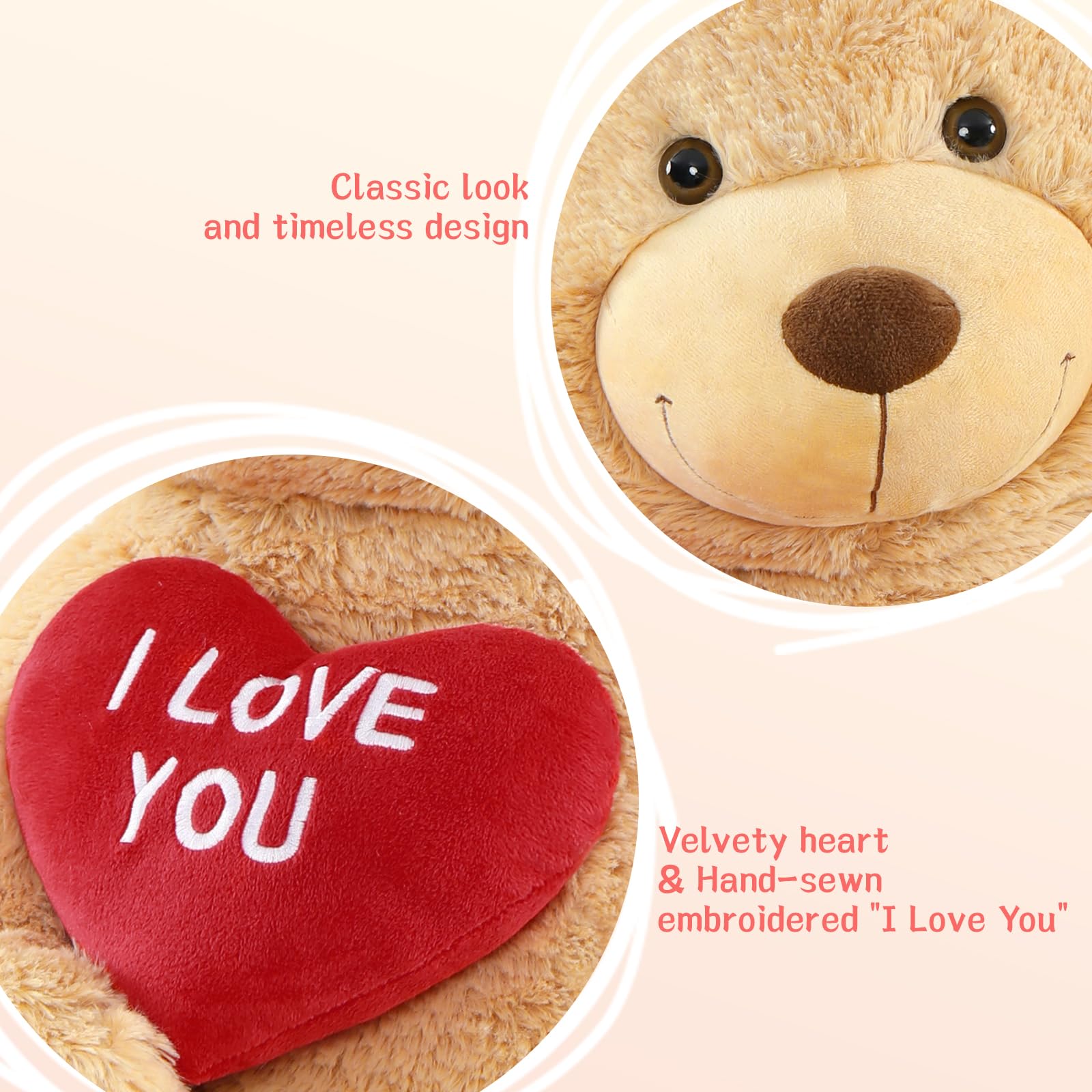 Soft plush fabric texture of Beniny bear, warm and inviting.