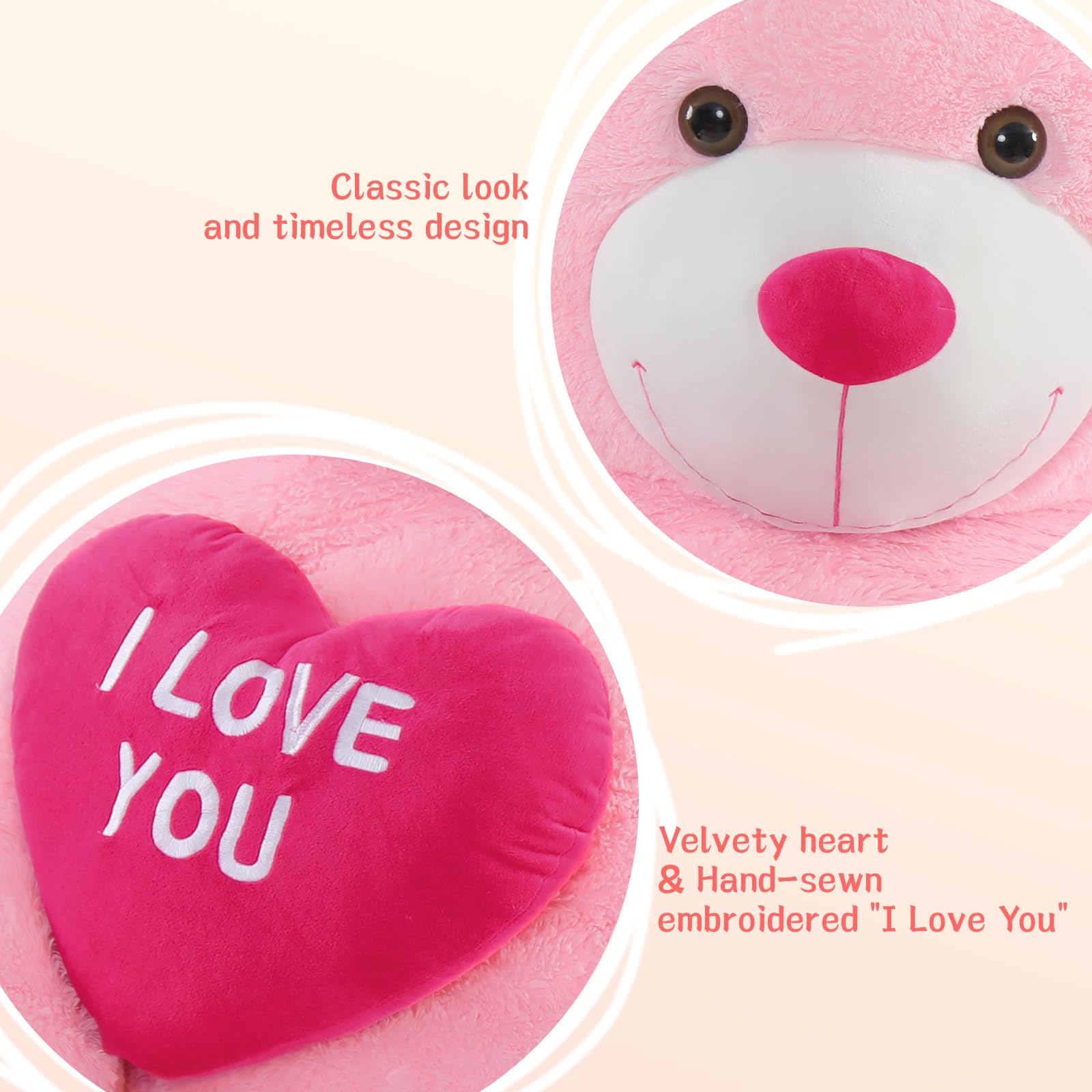 BENINY soft polyester plush fabric invites gentle caresses and cozy hugs.