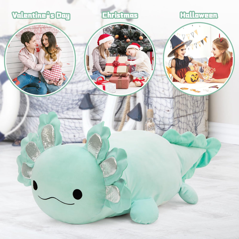 BENINY gift-ready axolotl plush for birthdays and holidays.