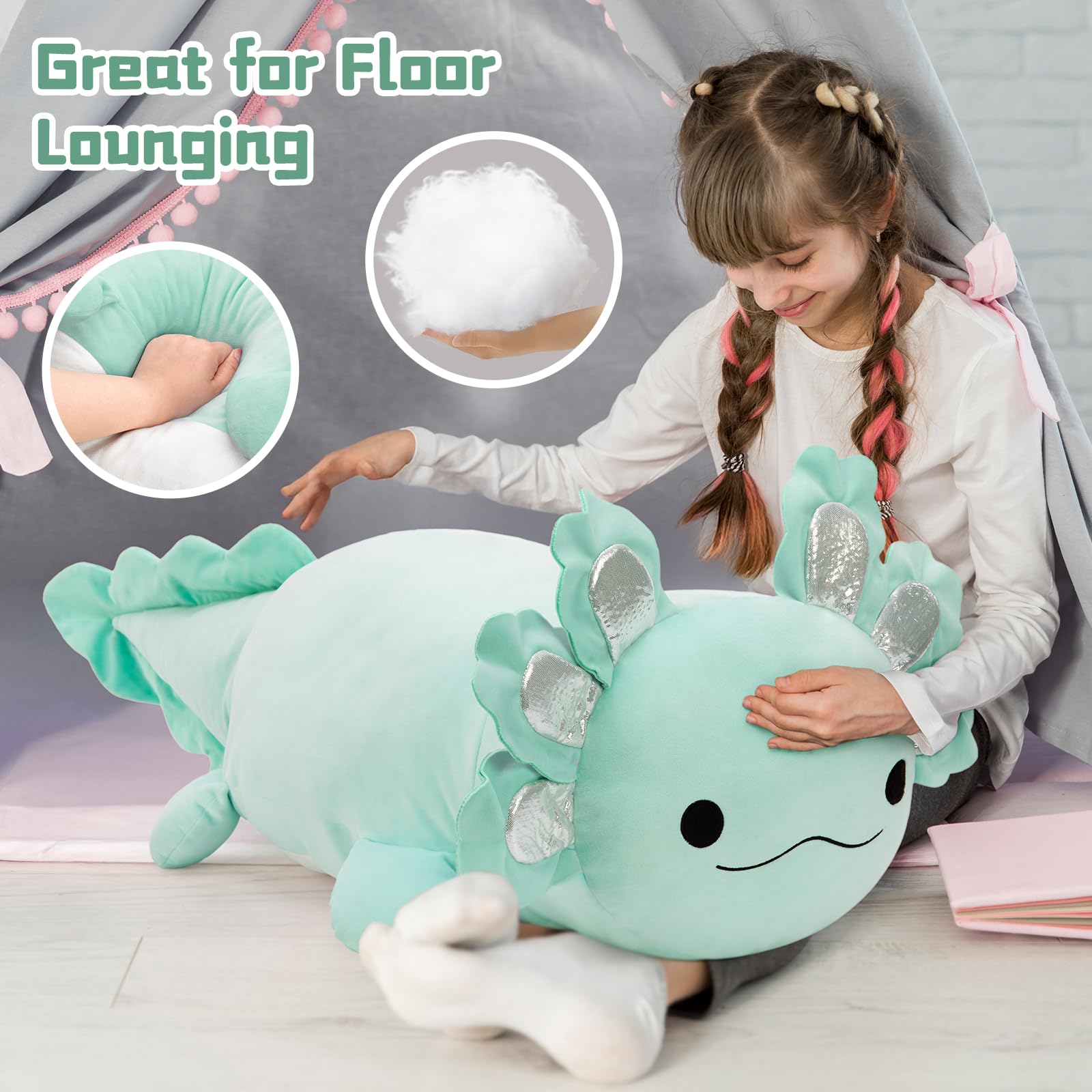 BENINY kid-friendly axolotl toy for safe, joyful play.