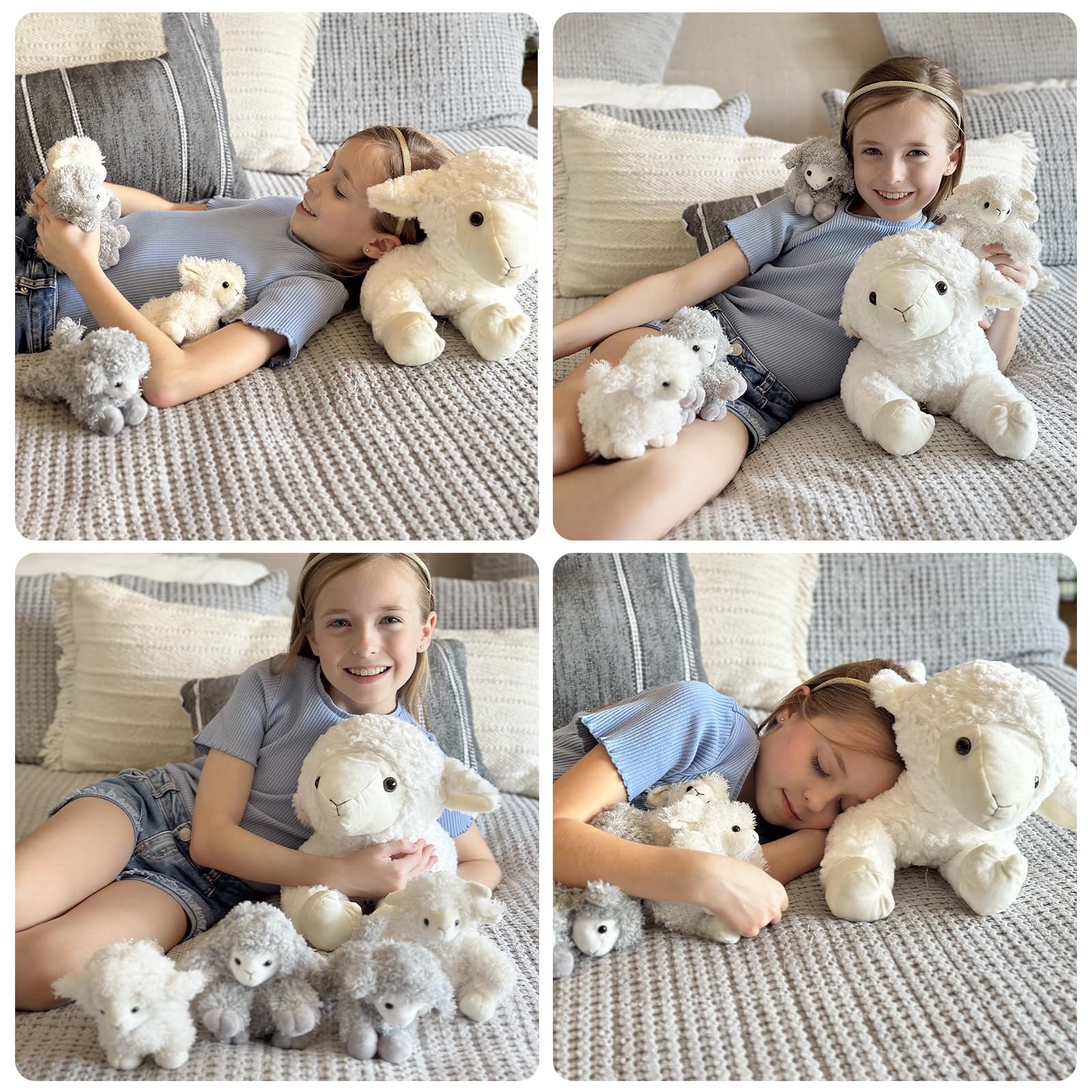 BENINY baby lambs nest scene, cozy bedtime companion.