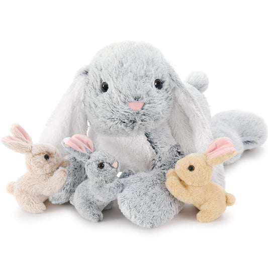 BENINY large bunny 24in front view shows cuddly plush for hugs and play.