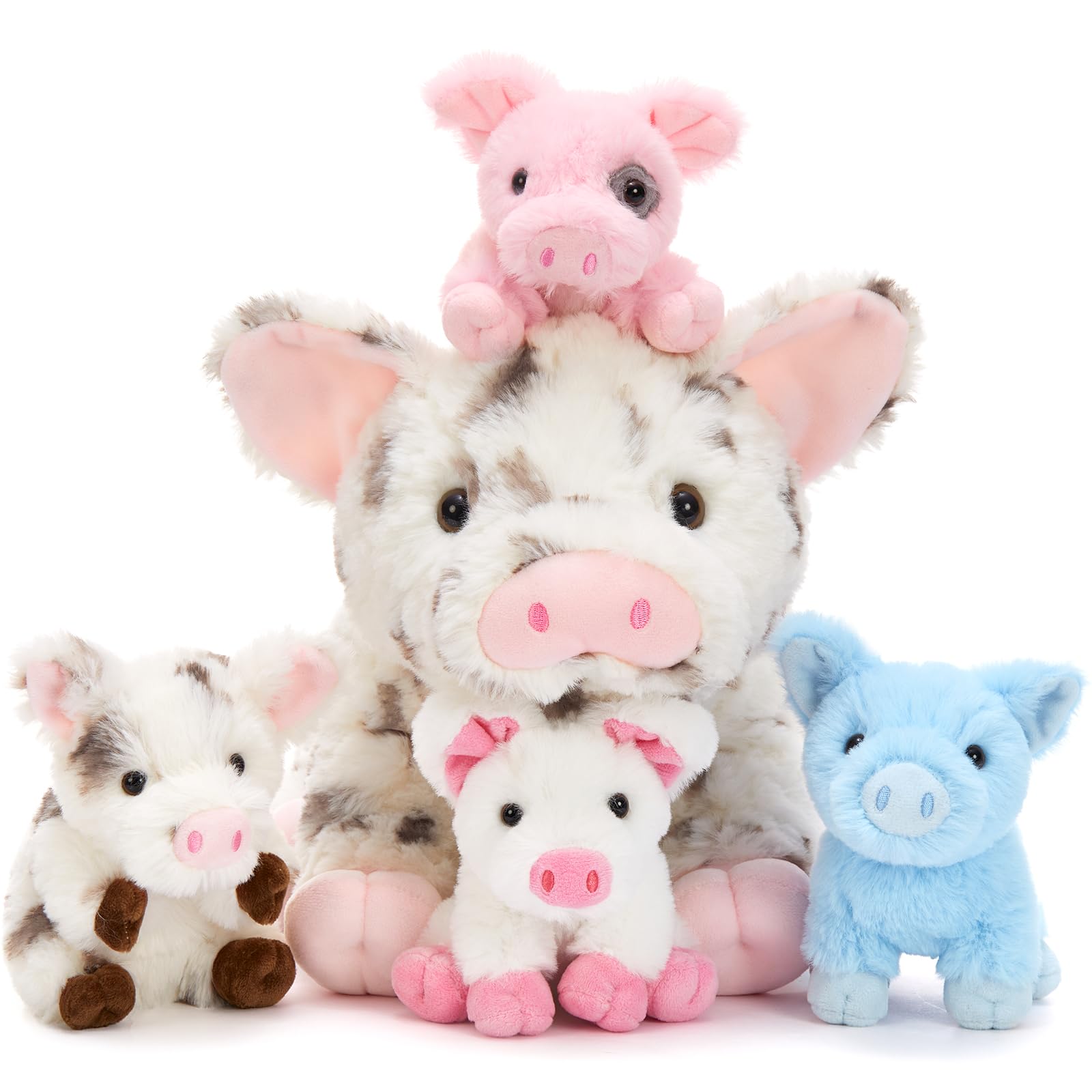 BENINY pig stuffed animal 16-inch mama spotted for cozy hugs and nurturing play.