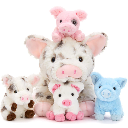 BENINY pig stuffed animal 16-inch mama spotted for cozy hugs and nurturing play.