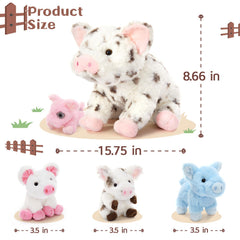 BENINY pig stuffed animal 16-inch soft plush fabric feels cloud-like for comforting naps.