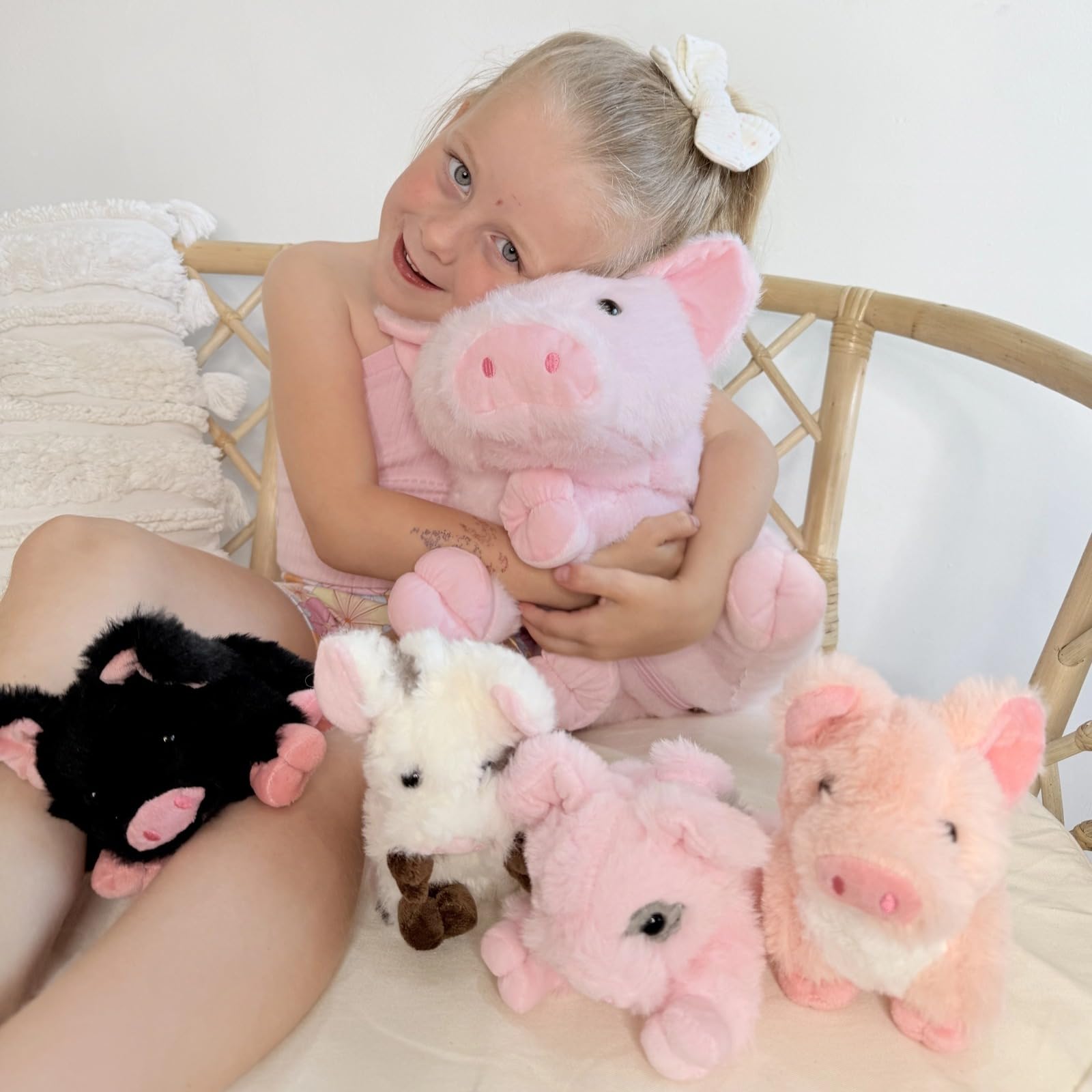 BENINY pig stuffed animal close up soft plush, perfect for cozy hugs.