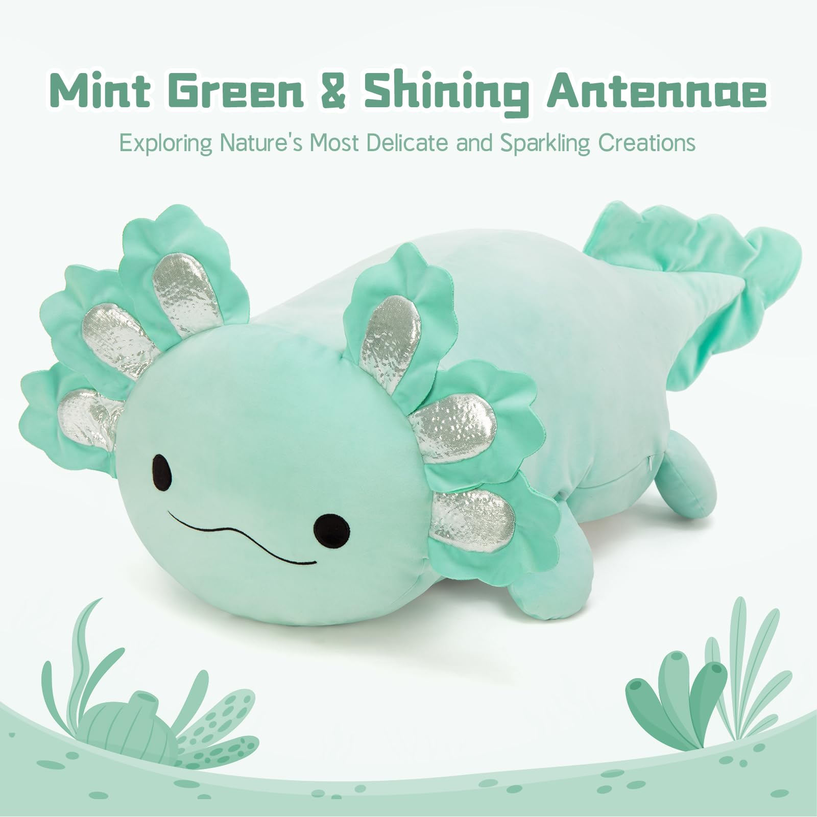 BENINY room-decor axolotl plush adds whimsy to any space.