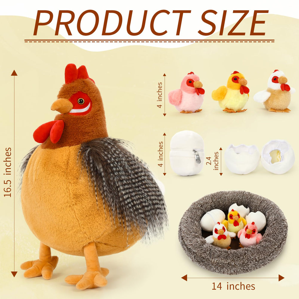 BENINY soft feathers hen plush provides cuddle-worthy comfort