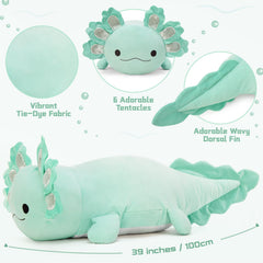 BENINY axolotl plush features soft texture ideal for bedtime cuddles.