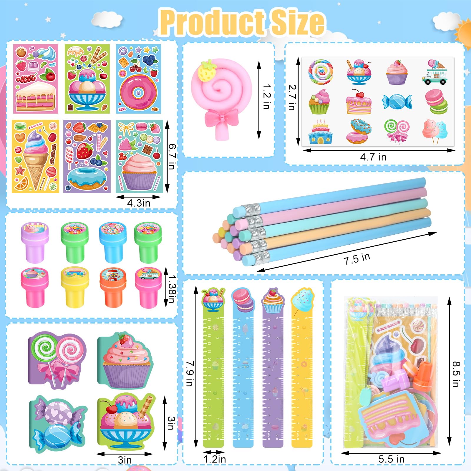 BenLouis candyland dessert pencils provide themed writing tools for events and school projects