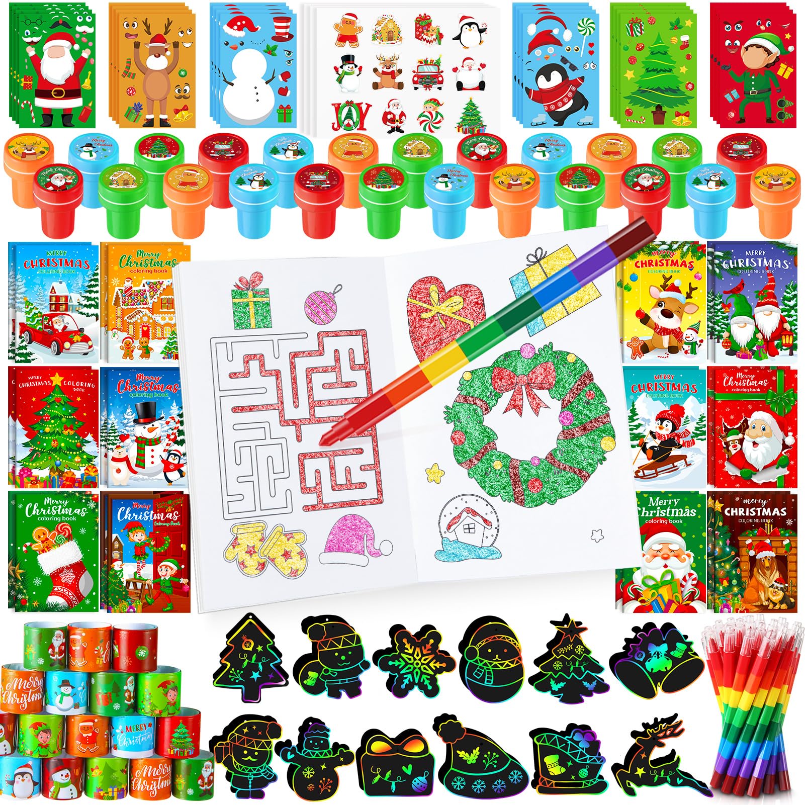 BenLouis Christmas coloring books 12-set: fueling creativity during holiday class activities.