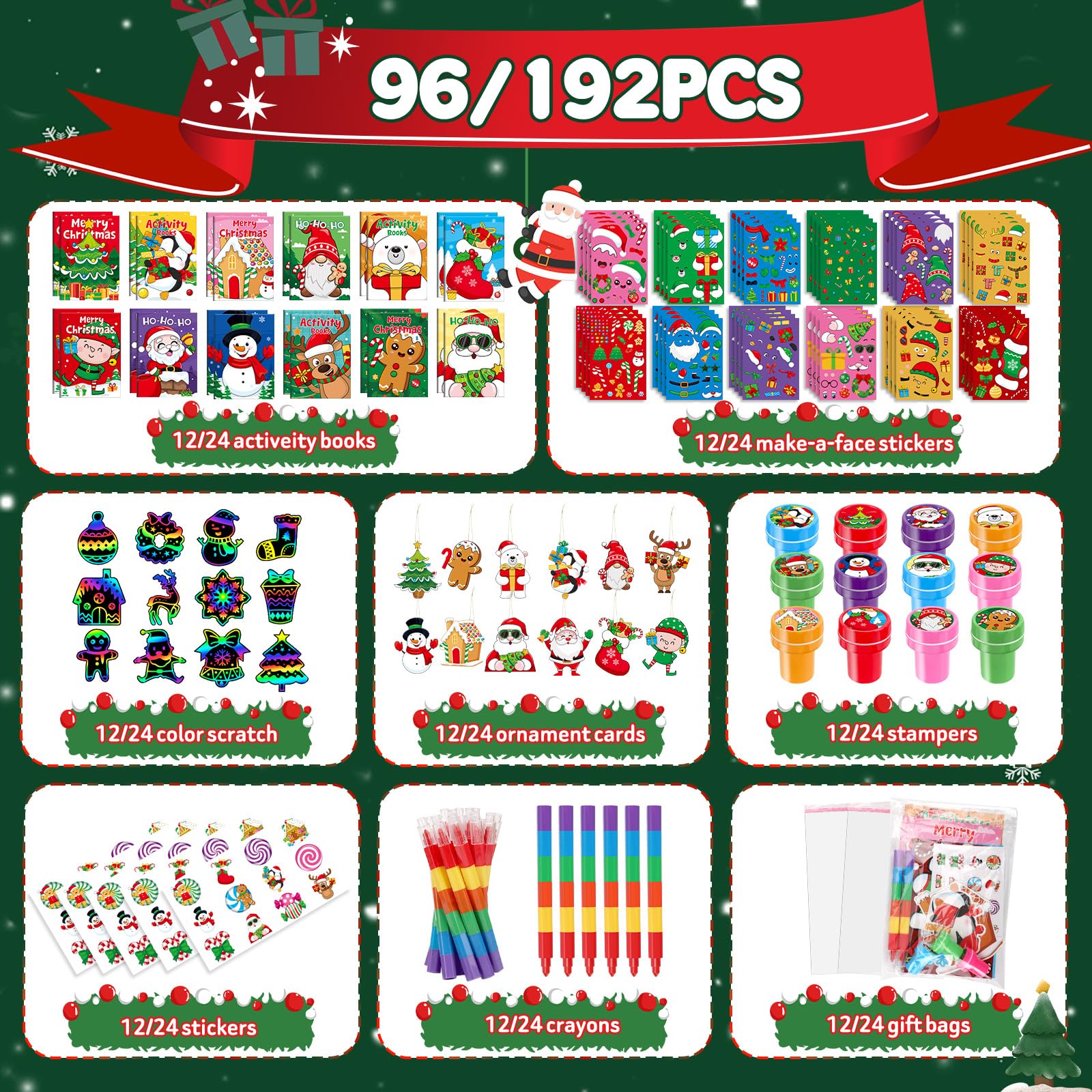 BenLouis Christmas face stickers for festive decorating and crafting